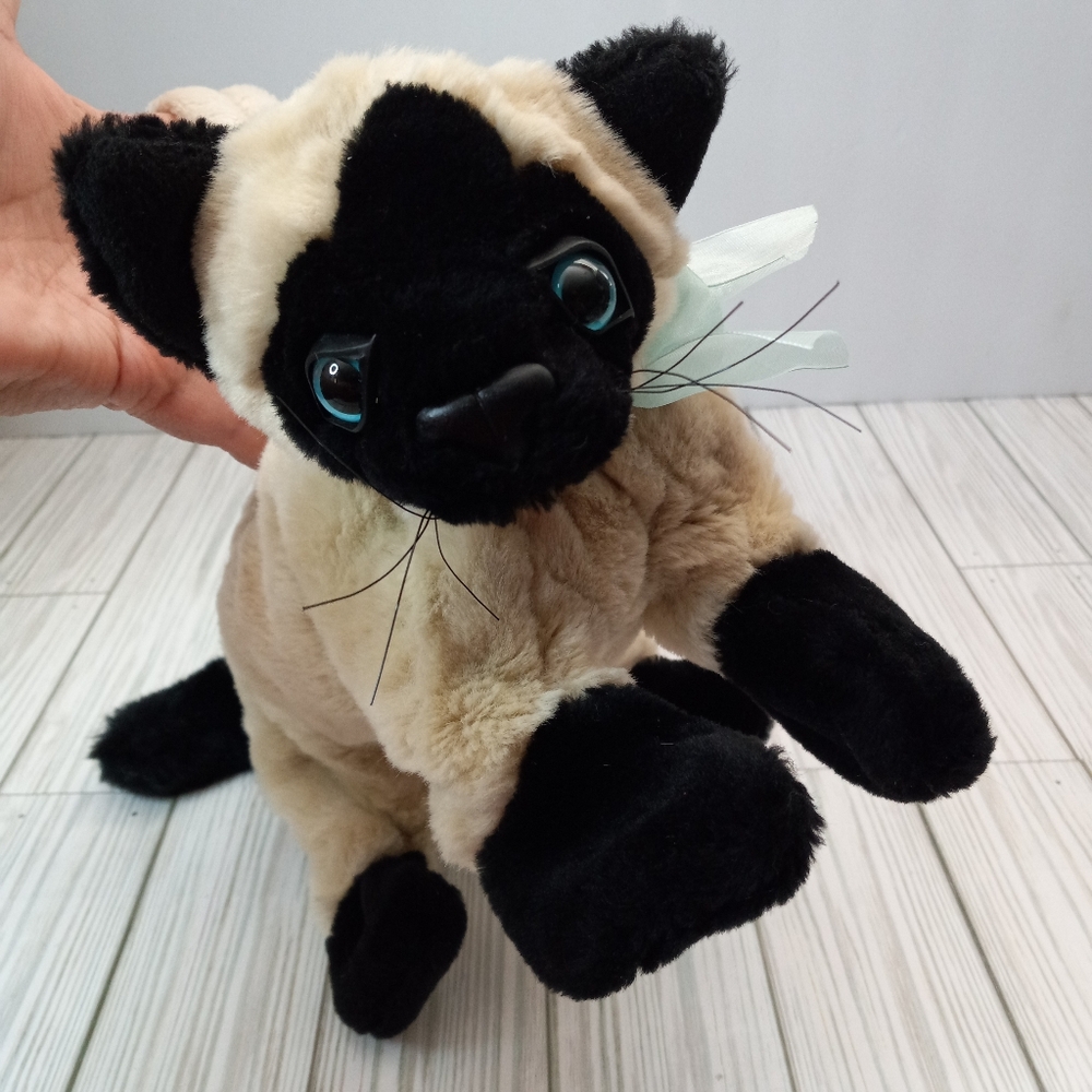 Vintage Coquette Siamese Cat Plush Bag